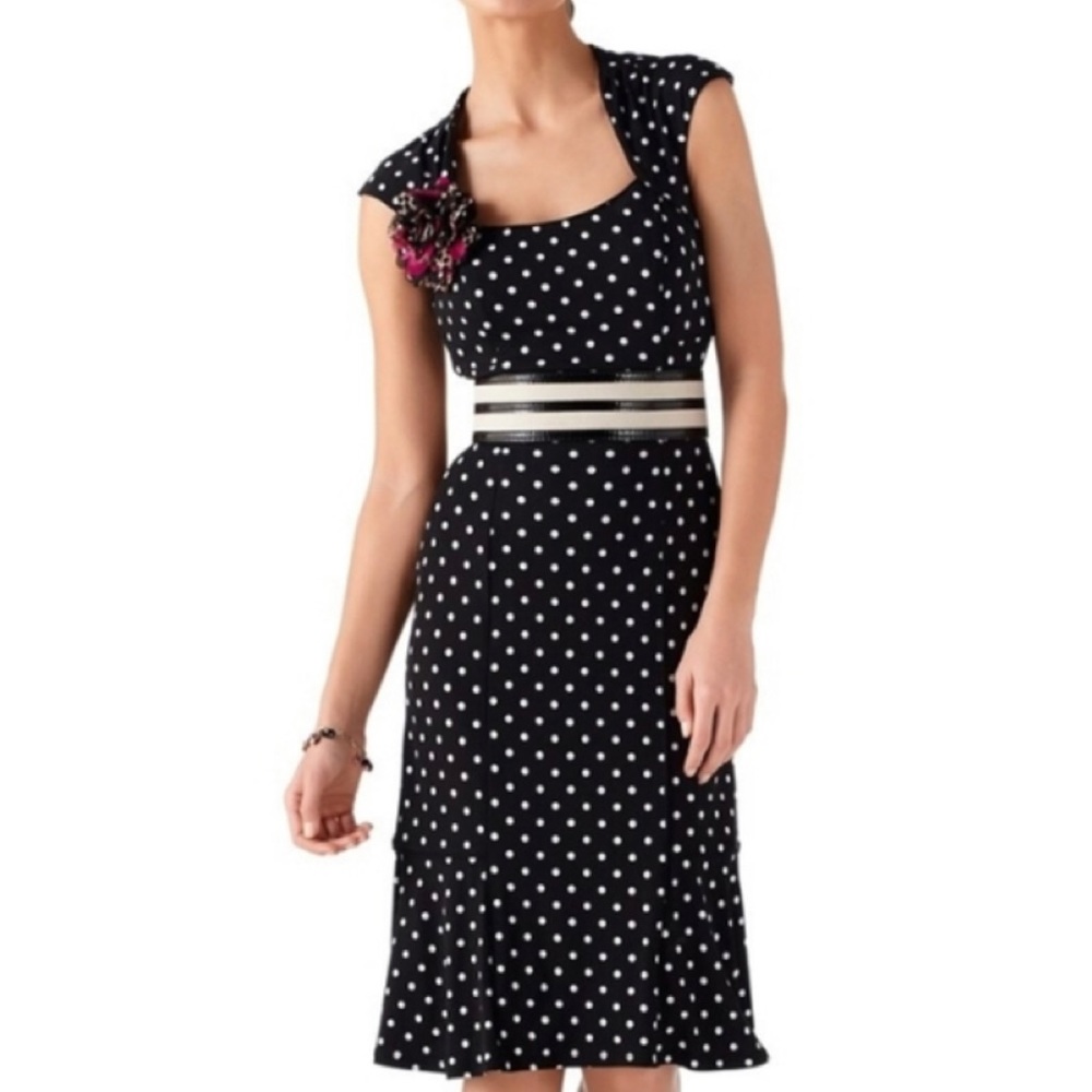 White House Black Market Sleeveless Knit Dot Sheath - Picture 12 of 15